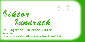 viktor kundrath business card