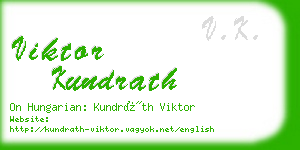 viktor kundrath business card